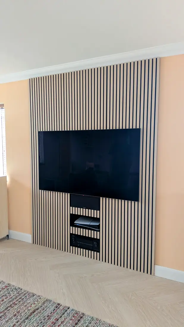 An acoustic panel media wall by Pete Hughes Property Services