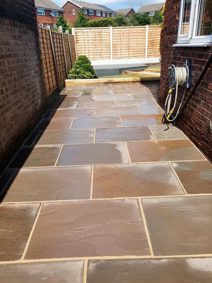 An Indian stone side path by Pete Hughes Property Services