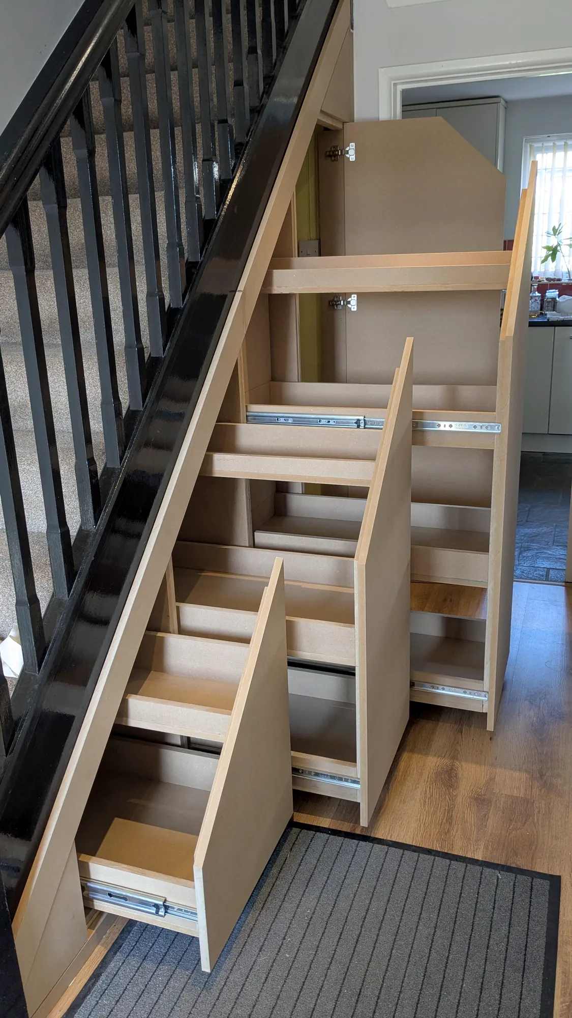 Bespoke understairs storage