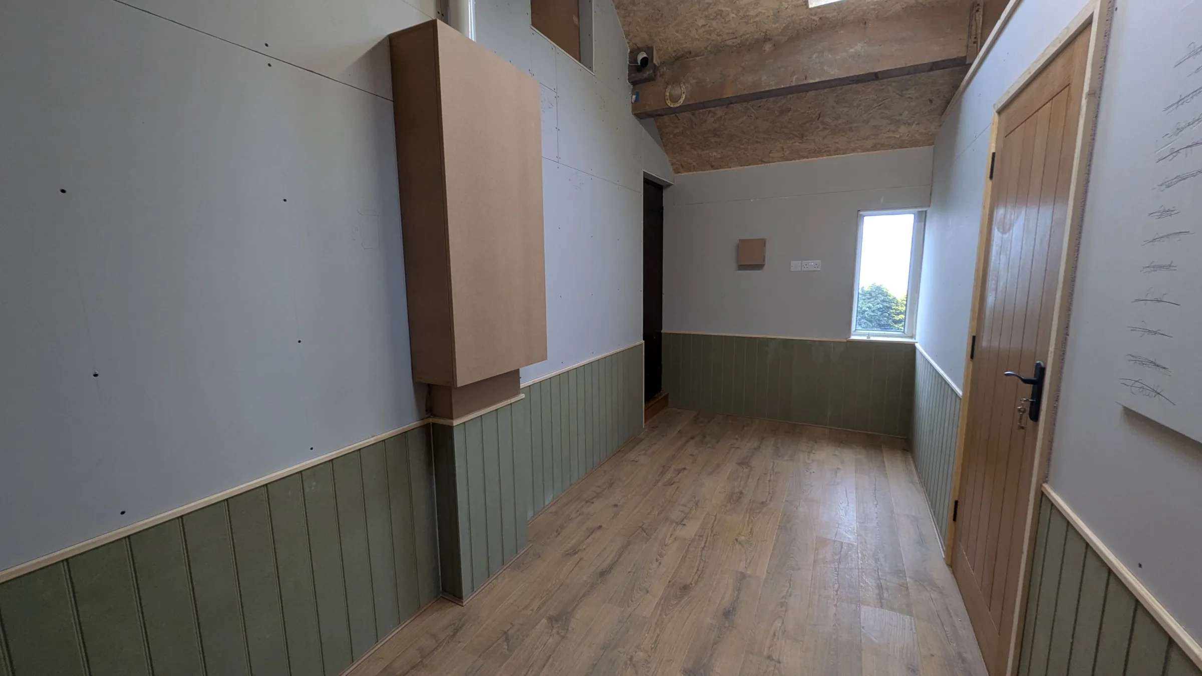 After view 1: From garage shell to proper entrance