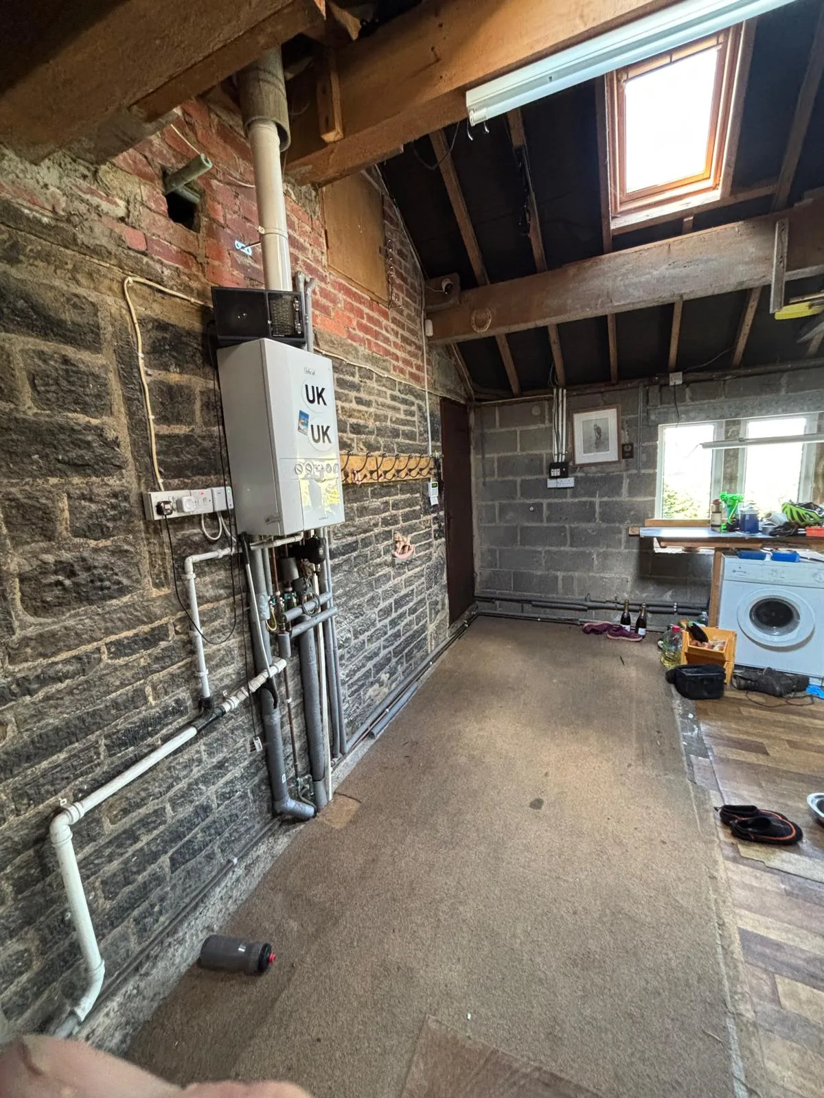 Before view 1: From garage shell to proper entrance